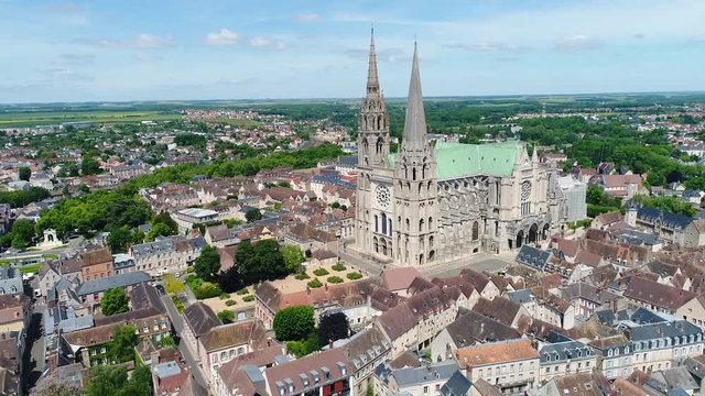 France, Eure et Loir, Chartres, Notre Dame Cathedral of Chartres listed as Wolrd Heritage by UNESCO
