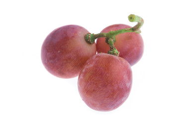 red grape isolated on white