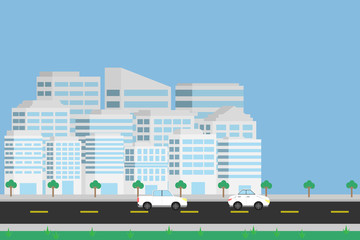 The city landscape. vector and illustrator