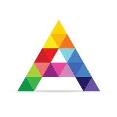 letter a mosaic illustration