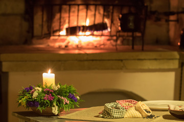 Supersano, Italy - May 24, 2017; Follicle used to cook the evening meal