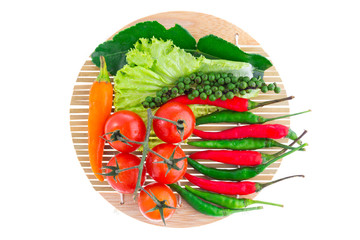 Vegetable on white background
