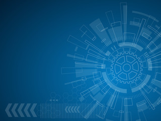 Obraz premium Abstract technological background. Vector illustration.