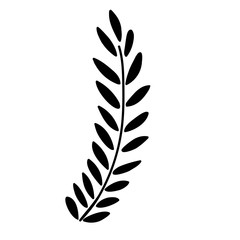 Fototapeta premium stem with leaves icon over white background vector illustration