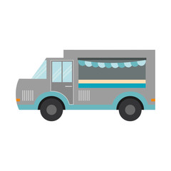 food truck icon over white background colorful design vector illustration