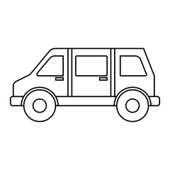 Fototapeta premium car vehicle icon over white background vector illustration