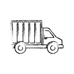 cargo truck icon over white background vector illustration
