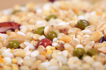 Cereal grains , seeds, beans