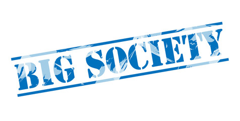 big society blue stamp on white background