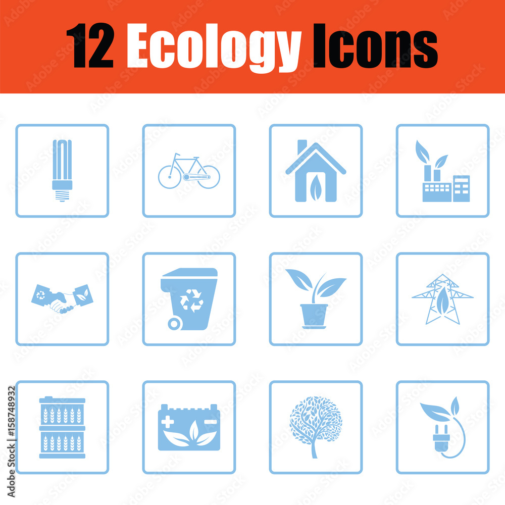 Canvas Prints ecology icon set