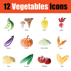 Vegetables icon set