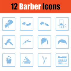 Barber icon set