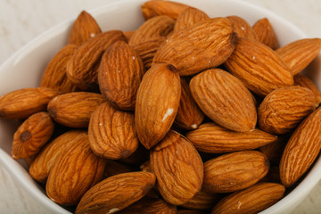 Almond in the bowl