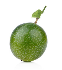 Passion fruit raw isolated on white background.
