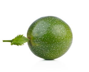 Passion fruit raw isolated on white background.