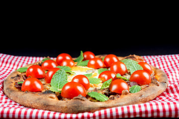 tasty pizza on a the table