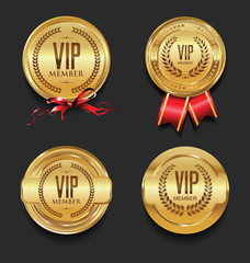VIP silver and gold label collection