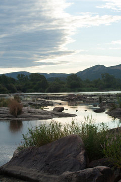 Sunrise at the river in Parys in South Africa