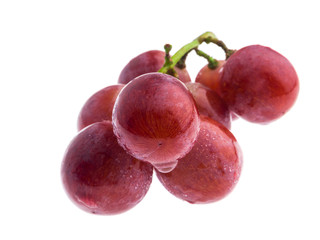 red grape isolated on white