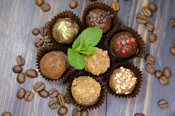 Tasty truffles and fresh ingredients