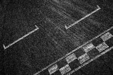 Fototapeta premium finish line racing background and background of road