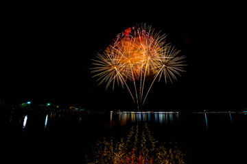 Fireworks light up the sky with dazzling display