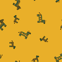 Cartoon lamas seamless vector hand drawn pattern for textile, ceramics, fabric, print, cards, wrapping