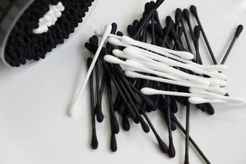 Cotton swabs folded slide