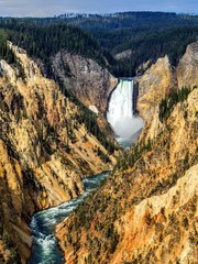Lower Falls, Canyon Village, Yellowstone National Park, Wyoming, USA