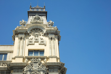 Fototapeta na wymiar Building of institutional base of Barcelona Port