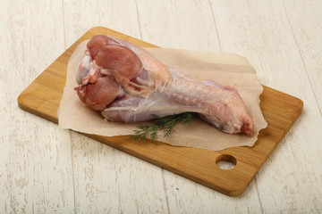 Raw turkey leg
