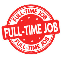 Full-time job sign or stamp