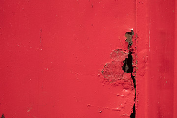 Red metallic texture outdoors