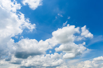 Beautiful cirrus clouds against the blue sky