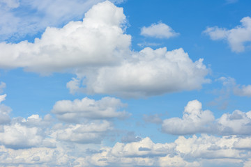 Beautiful cirrus clouds against the blue sky