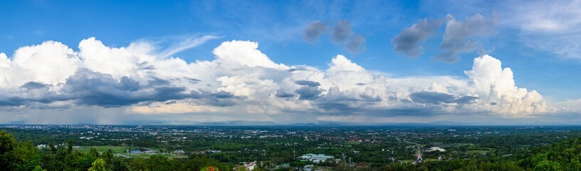 Chiang mai city view from Wat Phra That Doi Kham temple