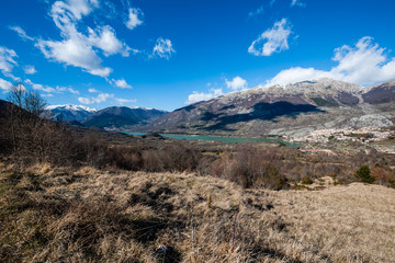 Mountain panorama with lake