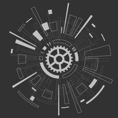 Abstract technological background. Vector illustration.