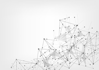 Vector technology concept. Connected Lines and dots. Network sign