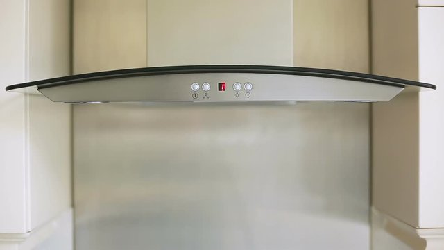 Footage of kitchen stove as an built in modules in kitchen,Interior shot