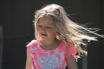 beautiful effusive young girl