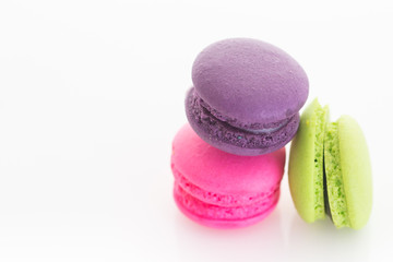 macaroons white color background