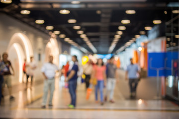 Blur event with people background