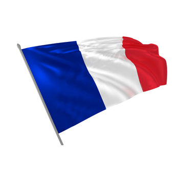 Vector Illustration of a waving France flag