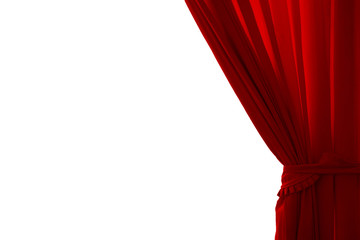 Isolated red curtain © mantinov