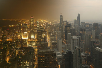 Chicago day and night