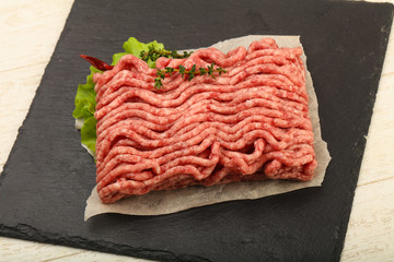 Raw minced beef meat