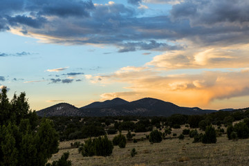 sunset over some southwest foothills 