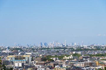 Naklejka premium Widok Shinjuku z Obserwatorium Iuromuro (Kawasaki City, Prefektura Kanagawa)
