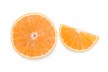 Fresh orange isolated on white background.